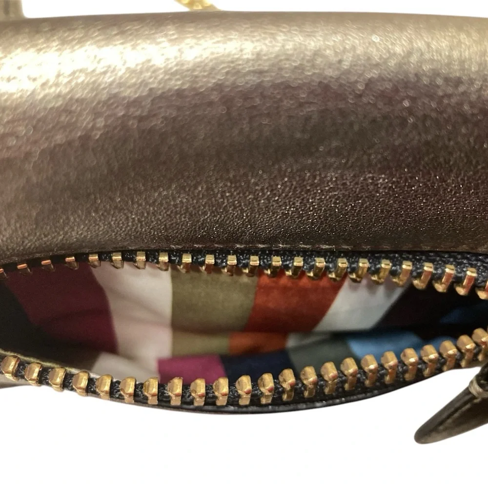 Coach 12793 Limited Edition Bleeker Street Metallic Gold Chain Strap Minibag - Picture 6 of 6